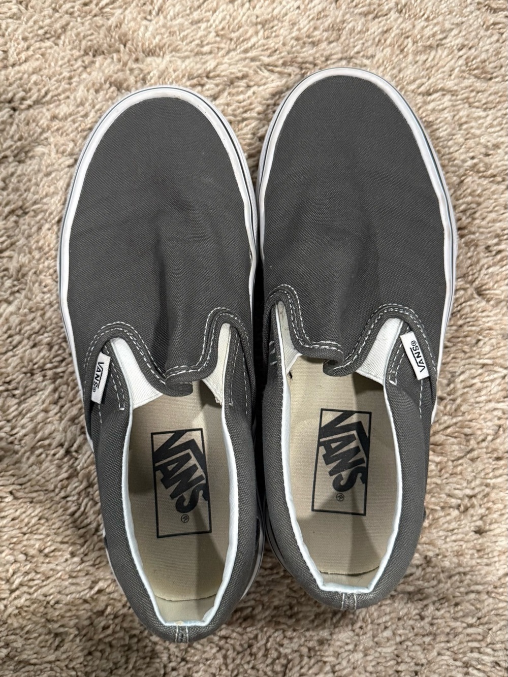 Vans Slip-On Sneakers in Charcoal
